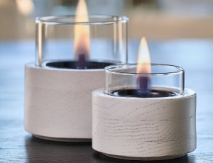 Επιτραπέζια Εστία Φωτιάς Lotus 12 Tenderflame με διάρκεια καύσης 9 - 10 ώρες, χωρητικότητα δεξαμενής 300ml και διαστάσεις 12x12.5cm - White