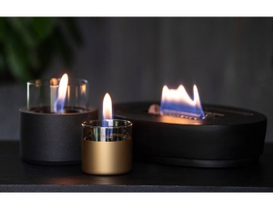 Επιτραπέζια Εστία Φωτιάς Lotus 12 Tenderflame με διάρκεια καύσης 9 - 10 ώρες, χωρητικότητα δεξαμενής 300ml και διαστάσεις 13x17.5cm - Black 