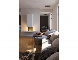 Επιτοίχιο Tζάκι Riff Tenderflame με διάρκεια καύσης 3 - 4 ώρες, χωρητικότητα δεξαμενής 1000ml και διαστάσεις 100x40x173cm - White