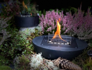 Επιτραπέζια Εστία Φωτιάς Carnation Tenderflame με διάρκεια καύσης 4 - 5 ώρες, χωρητικότητα δεξαμενής 500ml και διαστάσεις 32x22x7cm - Black 