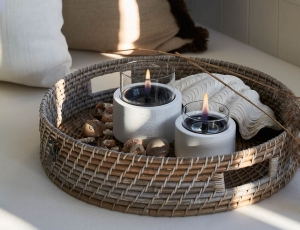 Επιτραπέζια Εστία Φωτιάς Lotus 12 Tenderflame με διάρκεια καύσης 9 - 10 ώρες, χωρητικότητα δεξαμενής 300ml και διαστάσεις 12x12.5cm - White