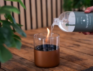 Επιτραπέζια Εστία Φωτιάς Lilly 10 Tenderflame με διάρκεια καύσης 9 - 10 ώρες, χωρητικότητα δεξαμενής 300ml και διαστάσεις 10x11.5cm - Copper