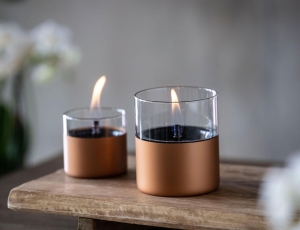 Επιτραπέζια Εστία Φωτιάς Lilly 10 Tenderflame με διάρκεια καύσης 9 - 10 ώρες, χωρητικότητα δεξαμενής 300ml και διαστάσεις 10x11.5cm - Copper