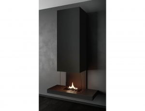 Επιτοίχιο Tζάκι Riff Tenderflame με διάρκεια καύσης 3 - 4 ώρες, χωρητικότητα δεξαμενής 1000ml και διαστάσεις 100x40x173cm - Black