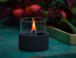 Επιτραπέζια Εστία Φωτιάς Aster 10 Lava Tenderflame με διάρκεια καύσης 4 - 5 ώρες, χωρητικότητα δεξαμενής 200ml και διαστάσεις 9.8x9.7cm - Black