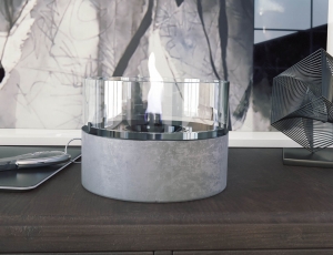 Επιτραπέζια Εστία Φωτιάς Café 18 Tenderflame με διάρκεια καύσης 3 - 4 ώρες, χωρητικότητα δεξαμενής 250ml και διαστάσεις 18.3x13.6cm - Concrete 