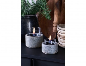 Επιτραπέζια Εστία Φωτιάς Lotus 12 Tenderflame με διάρκεια καύσης 9 - 10 ώρες, χωρητικότητα δεξαμενής 300ml και διαστάσεις 12.8x13cm - Stone