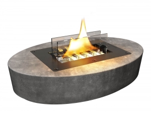 Επιτραπέζια Εστία Φωτιάς Carnation Tenderflame με διάρκεια καύσης 4 - 5 ώρες, χωρητικότητα δεξαμενής 500ml και διαστάσεις 32x22x7cm - Concrete 