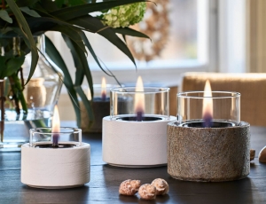 Επιτραπέζια Εστία Φωτιάς Lotus 12 Tenderflame με διάρκεια καύσης 9 - 10 ώρες, χωρητικότητα δεξαμενής 300ml και διαστάσεις 12x12.5cm - White