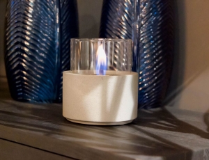 Επιτραπέζια Εστία Φωτιάς Lotus 12 Tenderflame με διάρκεια καύσης 9 - 10 ώρες, χωρητικότητα δεξαμενής 300ml και διαστάσεις 13x17.5cm - Concrete