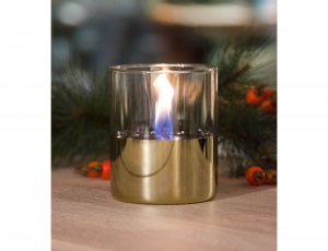 Επιτραπέζια Εστία Φωτιάς Lilly 10 Tenderflame με διάρκεια καύσης 9 - 10 ώρες, χωρητικότητα δεξαμενής 300ml και διαστάσεις 10x11.5cm - Gold