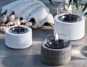 Επιτραπέζια Εστία Φωτιάς Lotus 10 Tenderflame με διάρκεια καύσης 4 - 5 ώρες, χωρητικότητα δεξαμενής 150ml και διαστάσεις 10.8x9cm - Stone