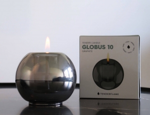 Επιτραπέζια Εστία Φωτιάς Globus 10 Tenderflame με διάρκεια καύσης 2 - 3 ώρες, χωρητικότητα δεξαμενής 60ml και διαστάσεις 10.5x8.8cm - Graphite 