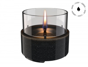 Επιτραπέζια Εστία Φωτιάς Café 14 Reactive Glaze Tenderflame με διάρκεια καύσης 4 - 5 ώρες, χωρητικότητα δεξαμενής 250ml και διαστάσεις 14.2x13.5cm - Black 