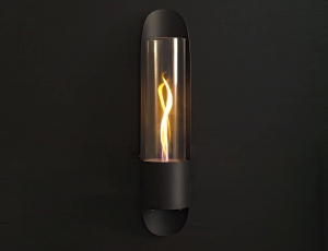 Επιτοίχια Εστία Φωτιάς Cycloflame Wall Tenderflame με διάρκεια καύσης 3 - 4 ώρες, χωρητικότητα δεξαμενής 800ml και διαστάσεις 16.6x81x17.5cm - Black