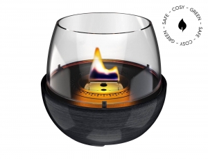 Επιτραπέζια Εστία Φωτιάς Tulip 18 Reactive Glaze Tenderflame με διάρκεια καύσης 3 - 4 ώρες, χωρητικότητα δεξαμενής 250ml και διαστάσεις 19.3x18cm - Black 