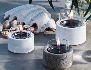 Επιτραπέζια Εστία Φωτιάς Lotus 12 Tenderflame με διάρκεια καύσης 9 - 10 ώρες, χωρητικότητα δεξαμενής 300ml και διαστάσεις 12x12.5cm - White