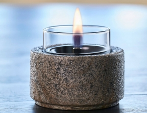 Επιτραπέζια Εστία Φωτιάς Lotus 10 Tenderflame με διάρκεια καύσης 4 - 5 ώρες, χωρητικότητα δεξαμενής 150ml και διαστάσεις 10.8x9cm - Stone