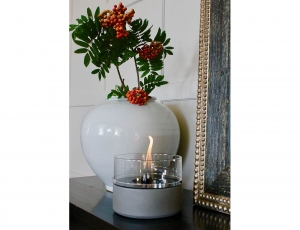 Επιτραπέζια Εστία Φωτιάς Café 18 Tenderflame με διάρκεια καύσης 3 - 4 ώρες, χωρητικότητα δεξαμενής 250ml και διαστάσεις 18.3x13.6cm - Concrete 