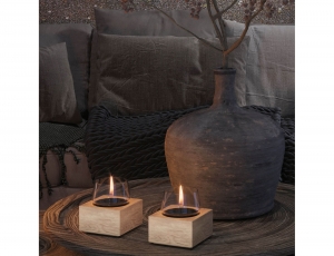 Επιτραπέζια Εστία Φωτιάς Poppy 14 Tenderflame με διάρκεια καύσης 9 - 10 ώρες, χωρητικότητα δεξαμενής 300ml και διαστάσεις 14x14x14.3cm - Natural