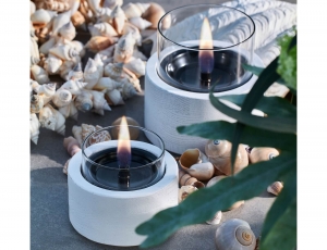 Επιτραπέζια Εστία Φωτιάς Lotus 10 Tenderflame με διάρκεια καύσης 4 - 5 ώρες, χωρητικότητα δεξαμενής 150ml και διαστάσεις 10x8.5cm - White 