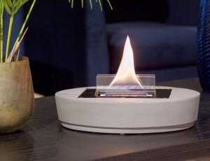 Επιτραπέζια Εστία Φωτιάς Carnation Tenderflame με διάρκεια καύσης 4 - 5 ώρες, χωρητικότητα δεξαμενής 500ml και διαστάσεις 32x22x7cm - Concrete 