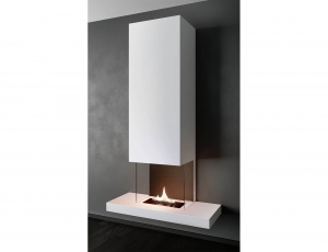 Επιτοίχιο Tζάκι Riff Tenderflame με διάρκεια καύσης 3 - 4 ώρες, χωρητικότητα δεξαμενής 1000ml και διαστάσεις 100x40x173cm - White