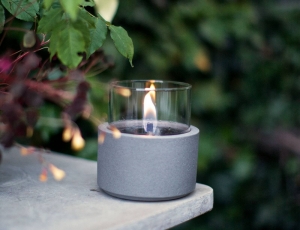 Επιτραπέζια Εστία Φωτιάς Lotus 12 Tenderflame με διάρκεια καύσης 9 - 10 ώρες, χωρητικότητα δεξαμενής 300ml και διαστάσεις 13x17.5cm - Concrete