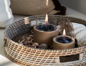 Επιτραπέζια Εστία Φωτιάς Lotus 10 Tenderflame με διάρκεια καύσης 4 - 5 ώρες, χωρητικότητα δεξαμενής 150ml και διαστάσεις 10x8.5cm - Natural 