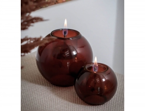 Επιτραπέζια Εστία Φωτιάς Globus 10 Tenderflame με διάρκεια καύσης 2 - 3 ώρες, χωρητικότητα δεξαμενής 60ml και διαστάσεις 10.5x8.8cm - Amber 