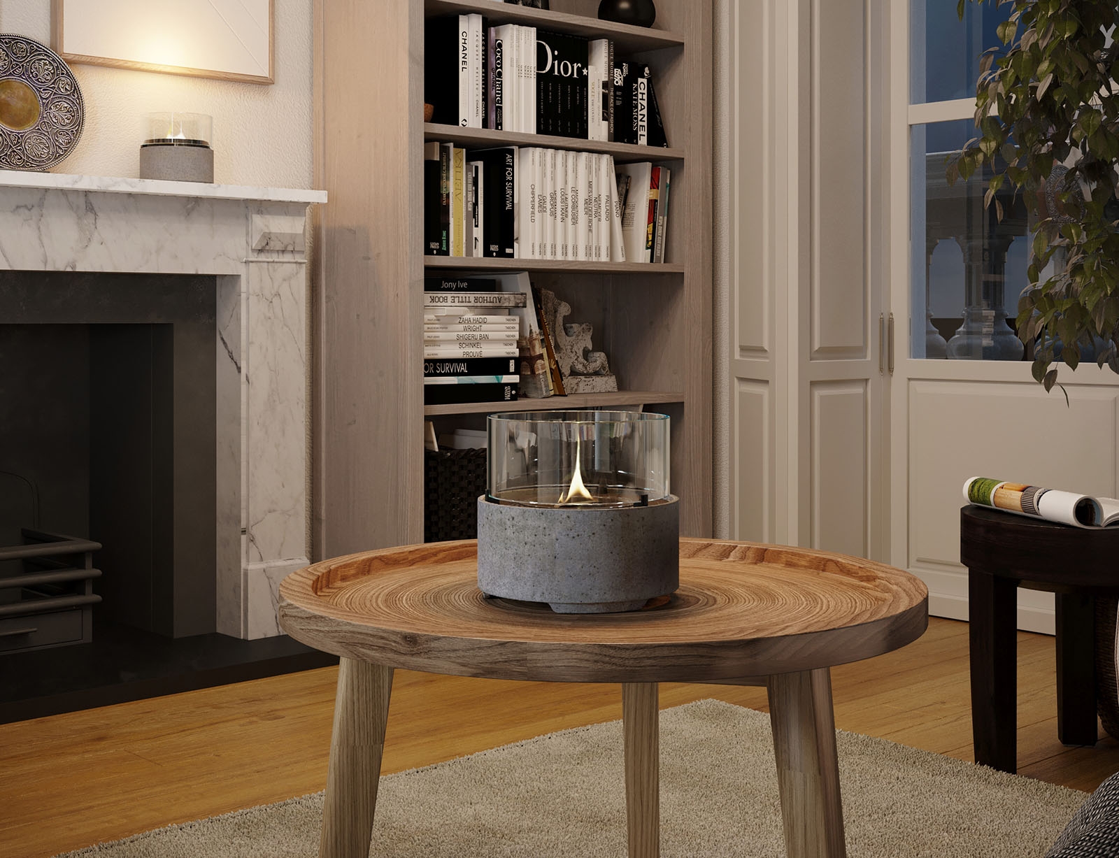 Επιτραπέζια Εστία Φωτιάς Café 14 Lava Tenderflame με διάρκεια καύσης 4 - 5 ώρες, χωρητικότητα δεξαμενής 250ml και διαστάσεις 14.2x13.5cm - Grey 