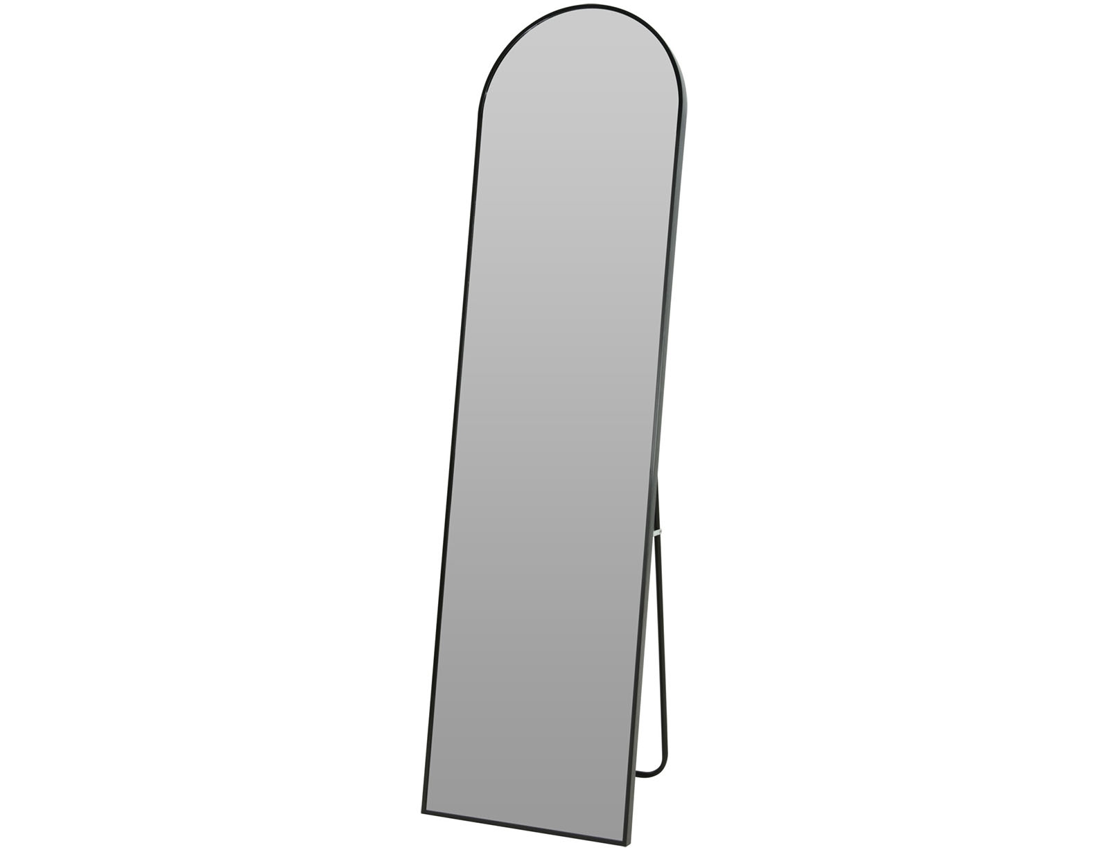 Εικόνα Διακοσμητικός καθρέφτης δαπέδου οβάλ, με διαστάσεις 40x2.5x150cm - Μαύρο